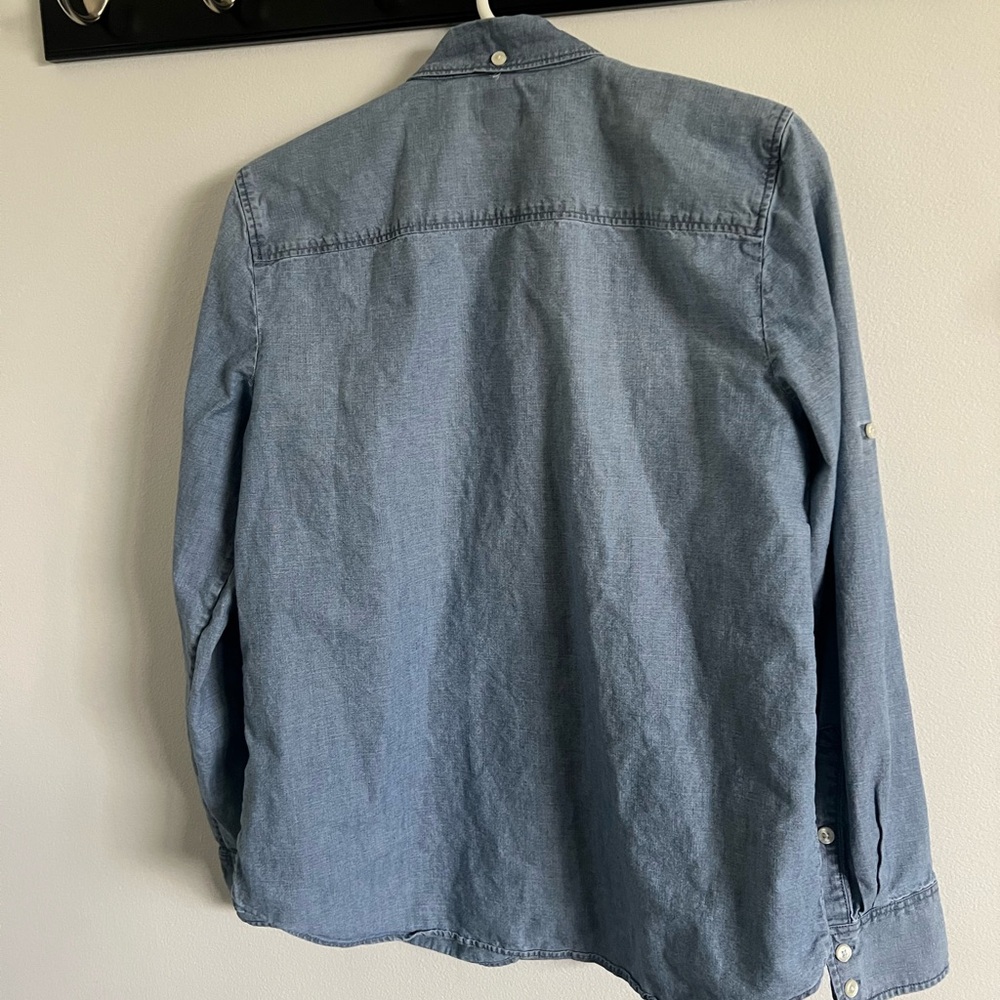 J. Crew Chambray Button-Up Shirt - Blue - Picture 5 of 5